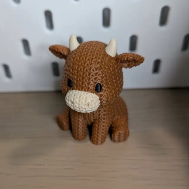 Crochet-Style Cow Figure
